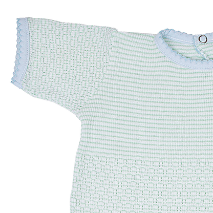 Mint with Blue Trim
